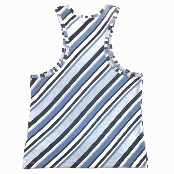 NWT🔖Free People High Neck Blue Striped Tank Top Size M - Picture 3 of 7